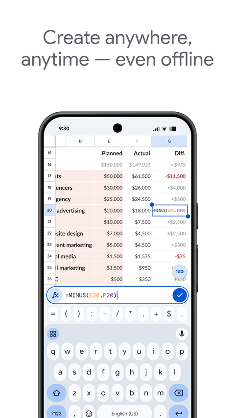 谷歌表格app手机版