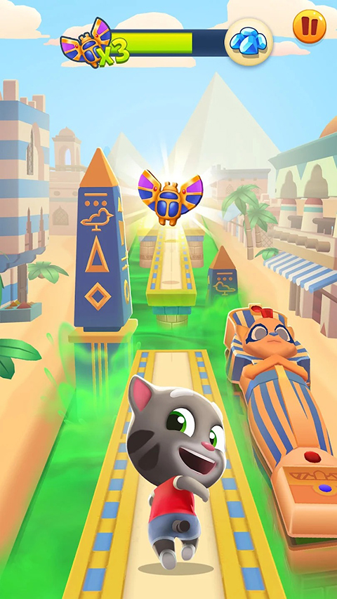 汤姆猫跑酷无限金币钻石鞭炮版