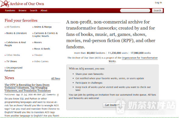 ao3网页链接登录入口2026 ao3官方网站链接进入https